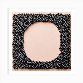 Black Beans In A Circle Art Print