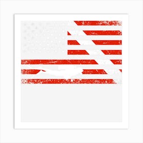 Diver Down Dive Flag Scuba Diving American Flag Art Print