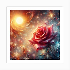 Surrealism, Rose and Winter Art Print