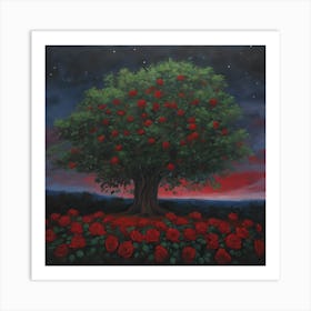 Tree Of Roses 3 Art Print