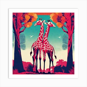 Giraffes Art Print