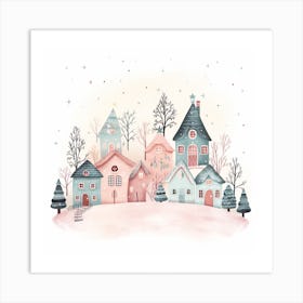 Christmas Village 30 Art Print