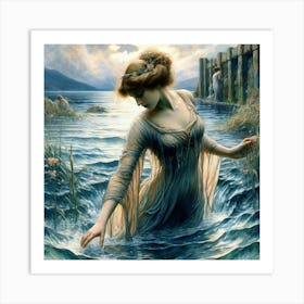 Mermaid In The Water 1 Art Print