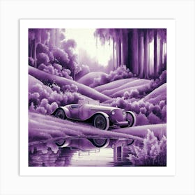 Purple Car Art Print