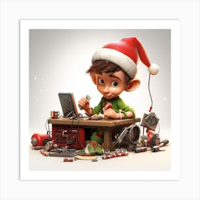 Christmas Elf Art Print