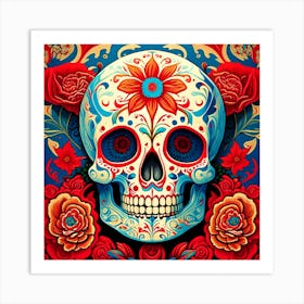 Day Of The Dead Skull Art Print