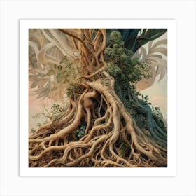 A Stunning And Detailed Illustration Of Roots And Bwsqp8emsg Zf8xdluztdg Njbv5xibsjalg Ziqa9org Art Print