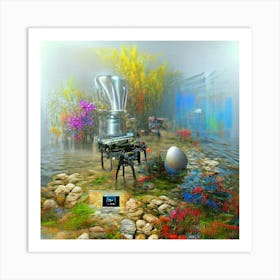 Garden Of Robots Art Print