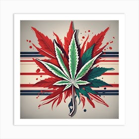 Marijuana Leaf Art Print