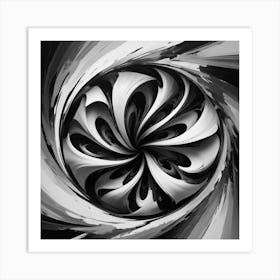 Black and White Abstract Art 346 Art Print