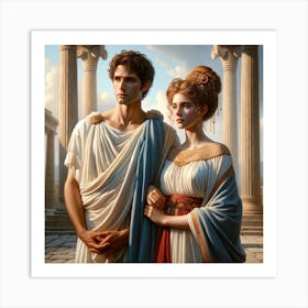 Ancient Greek Couple Art Print