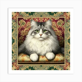 Cat On A Sofa Art Print