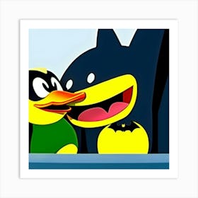 A quack bat talk  Art Print