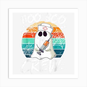 Boo Boo Crew Funny Nurse Ghost Funny Halloween Costume Art Print