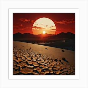 Default Red Sun Desert Art Print 2 Art Print