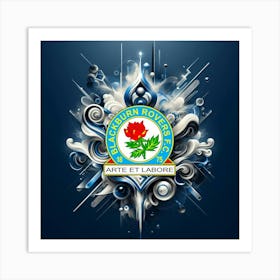 Blackburn Rovers F.C Logo Wall Art 5 Art Print