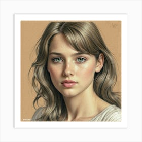 Portrait Of A Young Woman 7 Art Print