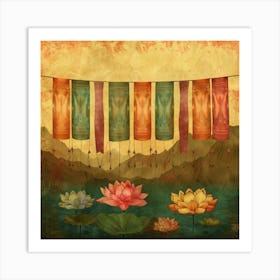 Lotus Painting Art Print