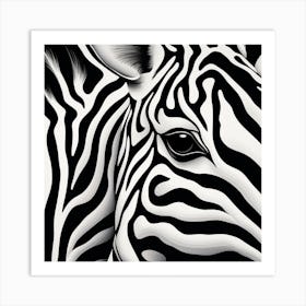 Zebra 4 Art Print