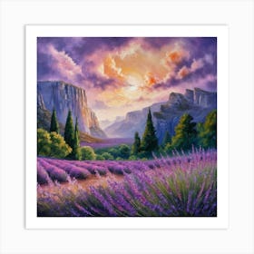 Yosemite Sunset Art Print