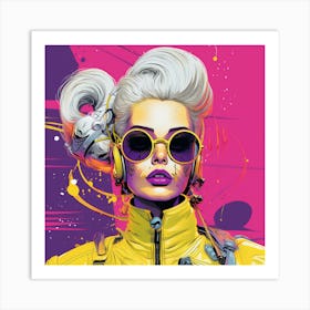 Cyberpunk Girl 3 Art Print