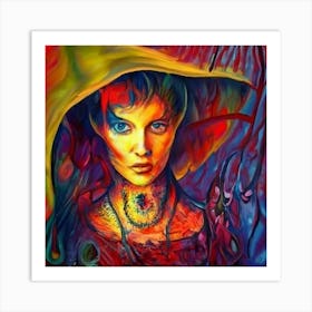 Woman In A Hat Art Print