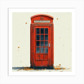 London Telephone Box Art Print