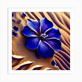 Indigo Flower Art Print