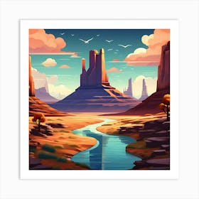 Desert Landscape 2 Art Print