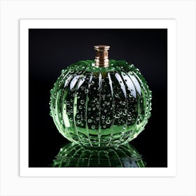 Glass Bottle With Water Droplets Art Print