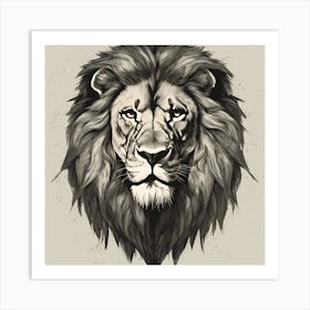 Lion Head Art Print