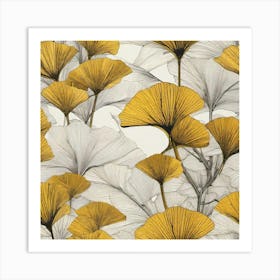 Ginkgo Leaves 33 Art Print