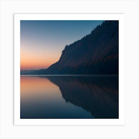 Sunset On Lake Art Print