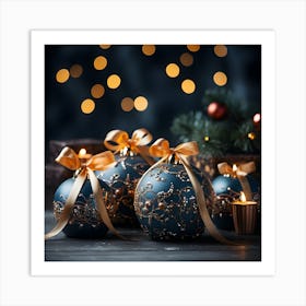 Christmas Ornaments 1 Art Print