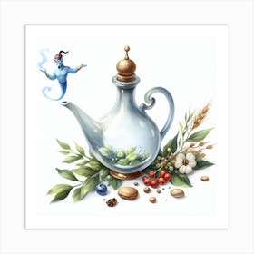 Genie from a bottle Art Print