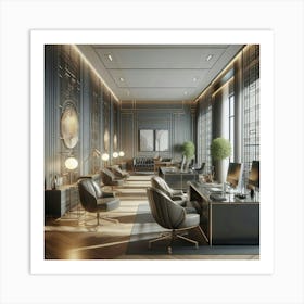 Modern Office Interior Design Art Print