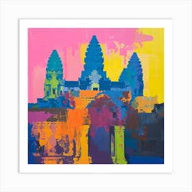 Abstract Travel Collection Siem Reap Cambodia 4 Art Print