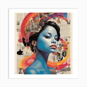 Blue Woman Art Print