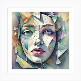 'Shattered Face' Art Print