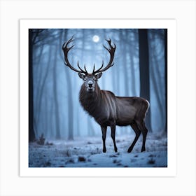 Deer In The Forest Art Print