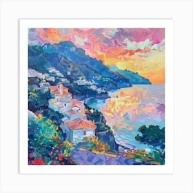 Amalfi Coast Sunset Art Print