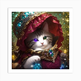 Cat In A Hat Art Print