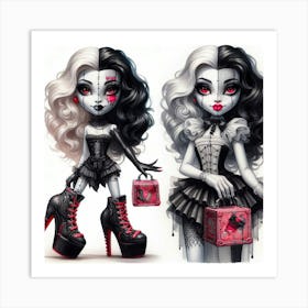 Monster High Dolls Art Print