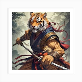 Tigri Prepare For Battle Art Print