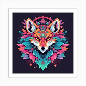 Fox Head 5 Art Print