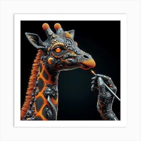 Robot Giraffe 1 Art Print