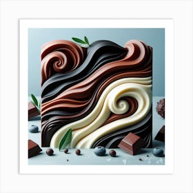 Chocolate waves 3 Art Print