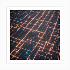 Abstract Neon Lights Art Print