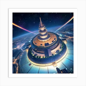 Futuristic Mansion of the Elites Art Print