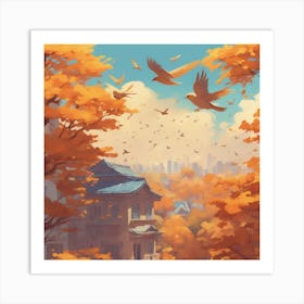 Autumn City Art Print